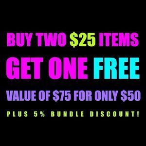 BUY 2 GET 1 FREE!